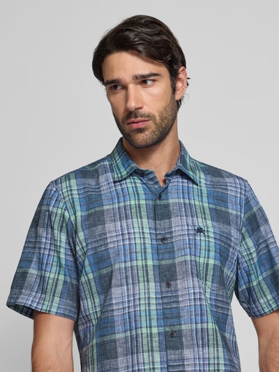 Lerros Regular fit vrijetijdsoverhemd met kentkraag Zwart - 3