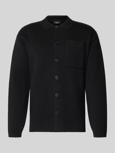 Strellson Regular fit poloshirt van een mix van katoen en wol, model 'AIDEN' Zwart - 2