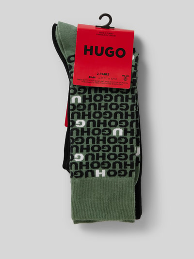 HUGO Socken mit Label-Stitching im 2er-Pack Gruen 3