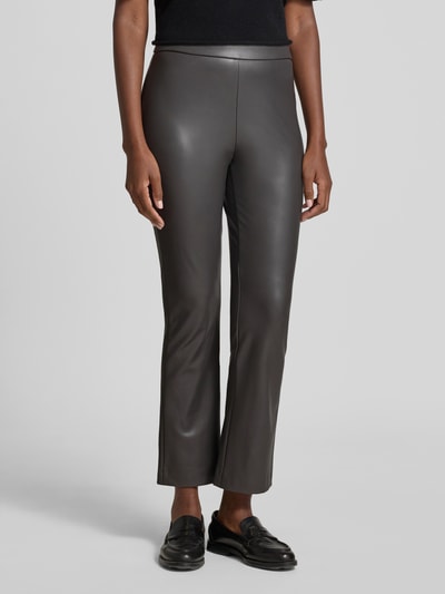 Raffaello Rossi Flared Bootcut Hose in Leder-Optik Modell 'MACY' Dunkelgrau 4