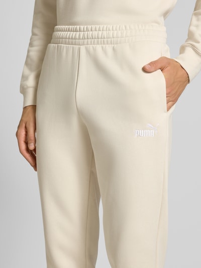 PUMA PERFORMANCE Sweatpants met labelstitching en elastische band Offwhite - 3