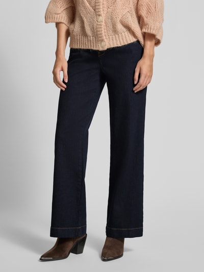 Buena Vista Wide leg jeans in 5-pocketmodel Donkerblauw - 4