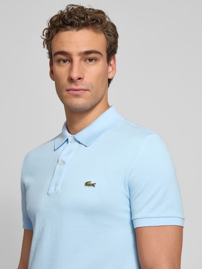 Lacoste Slim Fit Poloshirt mit Label-Patch Modell 'PIQUE' Hellblau 3