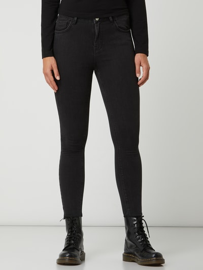 Review High waist skinny fit jeans met stretch  Zwart - 4