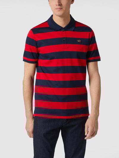 Paul & Shark Poloshirt mit Blockstreifen Rot 4