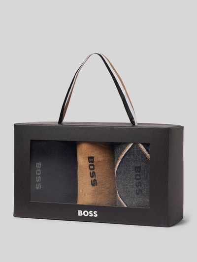 BOSS Socken mit Label-Stitching im 3er-Pack Black 3