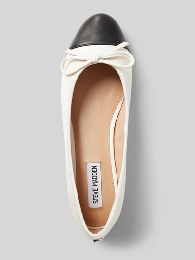 Steve Madden Lederballerinas mit Schleifen-Detail Modell 'ELLISON' Offwhite 3