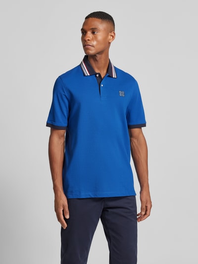 bugatti Regular Fit Poloshirt mit Label-Badge Royal 4