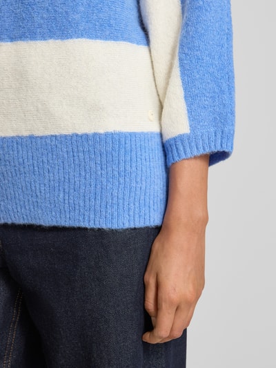 Fynch-Hatton Gebreide pullover met ronde hals Koningsblauw - 3