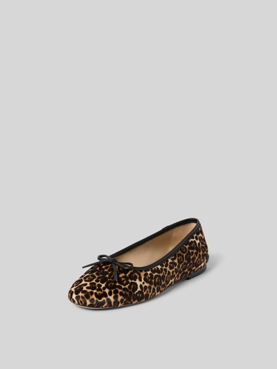 Anine Bing Flats mit Allover-Animal-Print Mittelbraun 2