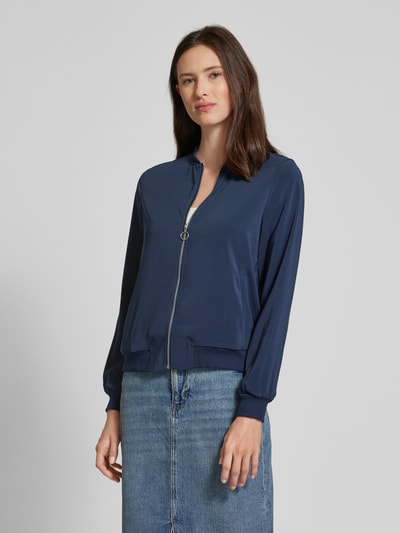 Vero Moda Regular fit bomberjack met fly-away-kraag, model 'COCO' Marineblauw - 4