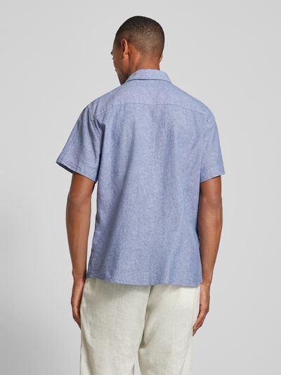 MCNEAL Regular fit vrijetijdsoverhemd met borstzak Rookblauw - 5