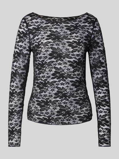 Only Longsleeve mit U-Boot-Ausschnitt Modell 'SLAY' Black 2