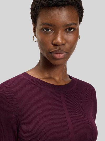 BOSS Figurbetontes Midikleid mit plissiertem Rockteil Modell 'FADRIDI' Bordeaux 3