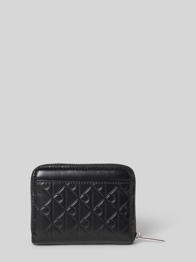 CK Calvin Klein Portemonnaie aus echtem Kalbsleder Modell 'Emossed' Black 2