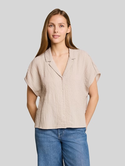 Tom Tailor Denim Regular Fit Hemdbluse aus Viskose-Mix Taupe 4