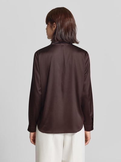 EMME Regular Fit Bluse mit Knopfleiste Modell 'EDRO' Dunkelbraun 5