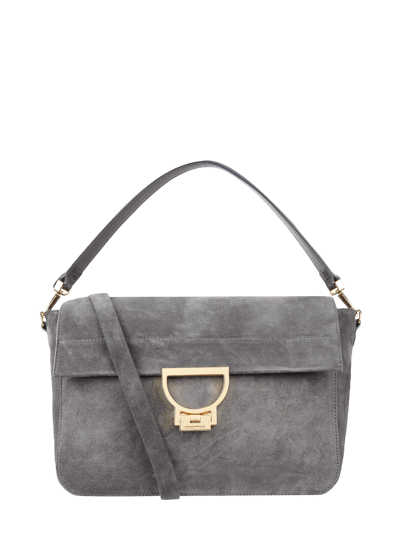 Coccinelle Handtasche aus Veloursleder  Mittelgrau 2