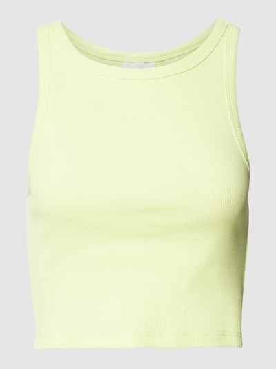 Gestuz Crop Top in Ripp-Optik Modell 'Drew' Neon Gelb 2