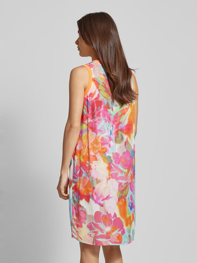 Emily Van den Bergh Knielanges Kleid mit floralem Muster Modell 'Multi Aqua Flower' Pink 5
