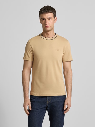 Lacoste Regular Fit T-Shirt aus Baumwoll-Mix Beige 4