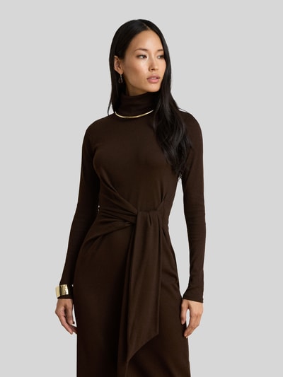 Lauren Ralph Lauren Regular Fit Freizeitkleid aus Baumwoll-Modal-Mix Dunkelbraun 1