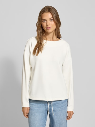 Jake*s Casual Longsleeve mit Rundhalsausschnitt Offwhite 4