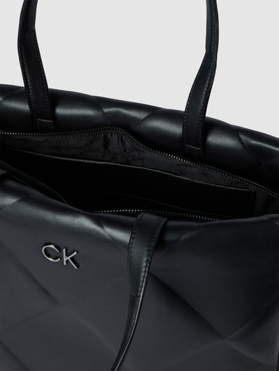 CK Calvin Klein Tote Bag mit Strukturmuster Modell 'QUILT' Black 5