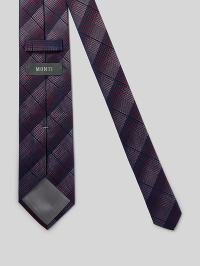 MONTI Krawatte aus Seide im Allover-Look (7,5 cm) Bordeaux 2
