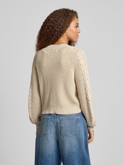 Only Relaxed Fit Cardigan aus Baumwoll-Mix Modell 'ROSIE' Ecru 5