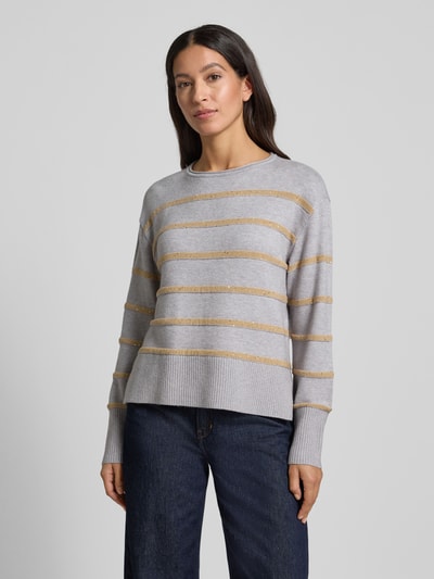 Betty Barclay Strickpullover mit gerippten Abschlüssen Hellgrau 4