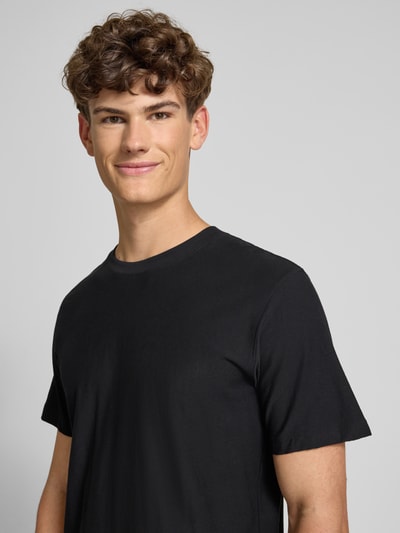 Jack & Jones T-Shirt mit geripptem Rundhalsausschnitt BLACK 3