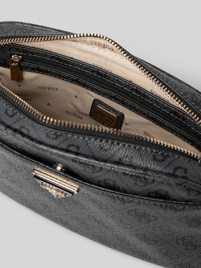 Guess Schoudertas met labelapplicatie, model 'MERIDIAN' Grafiet - 5