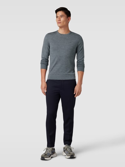 CK Calvin Klein Strickpullover mit gerippten Abschlüssen Marine 1