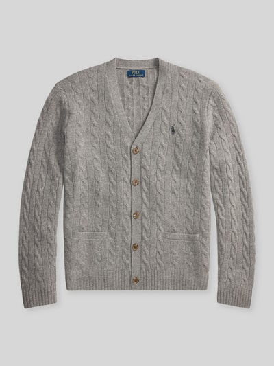 Polo Ralph Lauren Regular Fit Strickjacke aus Woll-Kaschmir-Mix Mittelgrau Melange 2