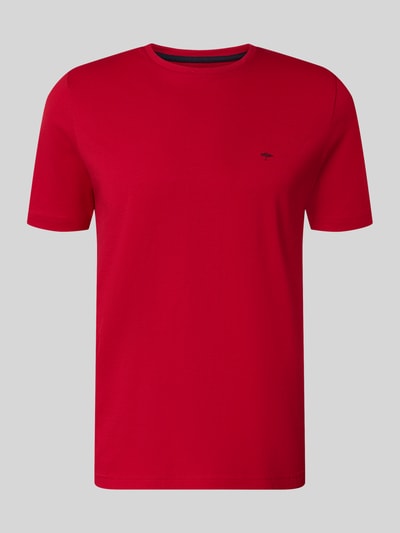 Fynch-Hatton T-Shirt mit Rundhalsausschnitt und Label-Stitching Rot 2