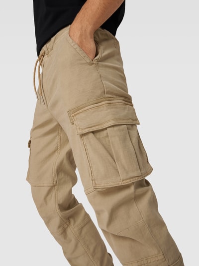 REVIEW Cargohose mit Label-Detail Beige 3