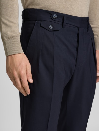 Manuel Ritz Relaxed Fit Anzughose aus Woll-Mix Marine 3