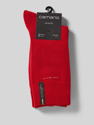 camano Socken im unifarbenen Design im 4er-Pack Rot 3