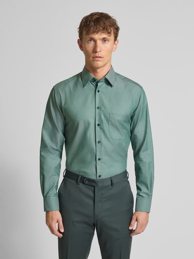 ETERNA Modern fit zakelijk overhemd met kentkraag Groen - 4