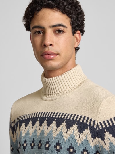 Blend Gebreide pullover met ribboorden, model 'BENJI' Offwhite - 3