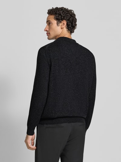 Marc O'Polo Regular Fit Pullover aus Baumwoll-Schurwoll-Mix Dunkelgrau Melange 5