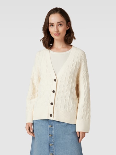 Gant Strickjacke mit Strukturmuster Offwhite 4