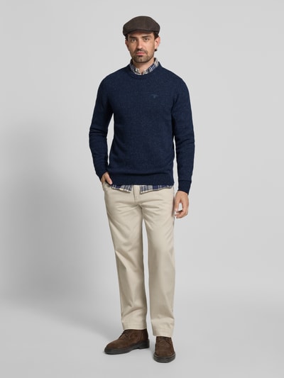 Barbour Regular fit gilet van een mix van wol en linnen met zijde Marineblauw - 1