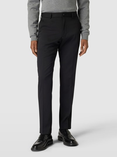 s.Oliver BLACK LABEL Stoffen broek met persplooien, model 'pure' Zwart - 4