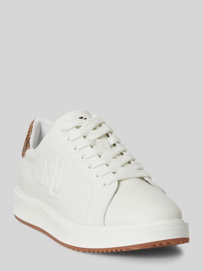 Lauren Ralph Lauren Sneaker aus echtem Rindsleder Modell 'AINSLEY' Weiss 1