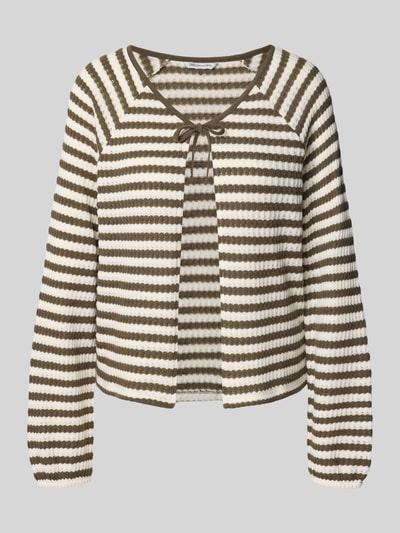 Tom Tailor Denim Regular Fit Strickjacke aus Baumwoll-Mix Oliv 2