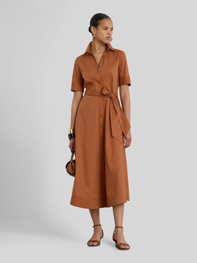 Lauren Ralph Lauren Taliowana sukienka casualowa z mieszanki bawełny Terakotowy 1