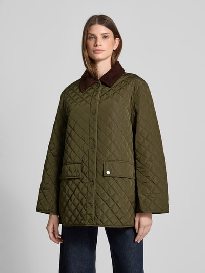 Jake*s Casual Gewatteerd jack met steekzakken Olijfgroen - 4