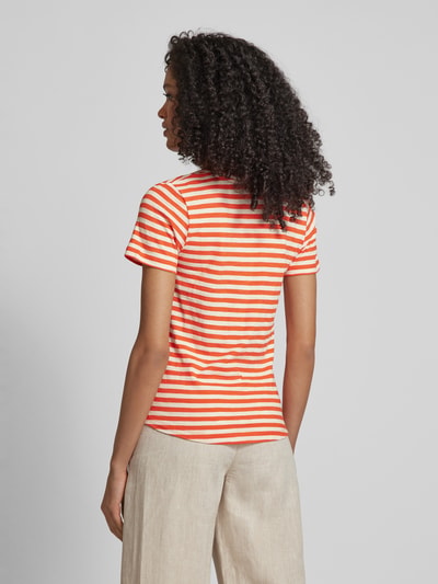 Marc O'Polo T-shirt met streepmotief Oranje - 5
